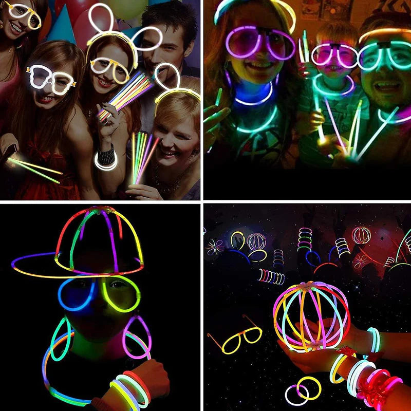 Glow Sticks Costume - Glow In The Dark (158pcs) Best for Parties and Celebrations