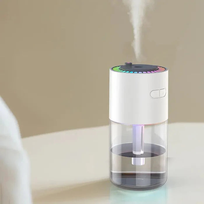 Mini Air Humidifier with Starry Sky Lights, Creative Head with Color Luminescence Humidifier, Night Light Lamp Humidifier