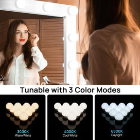 Hollywood Style Led Vanity Mirror Lights Kit with 10 Dimmable Light Bulbs for Makeup Dressing Table (No Mirror Included)