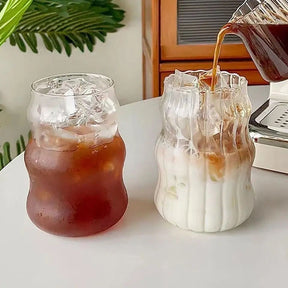 Clear Straw Cup with Bamboo Lid | Mason Jar Cup 400ml