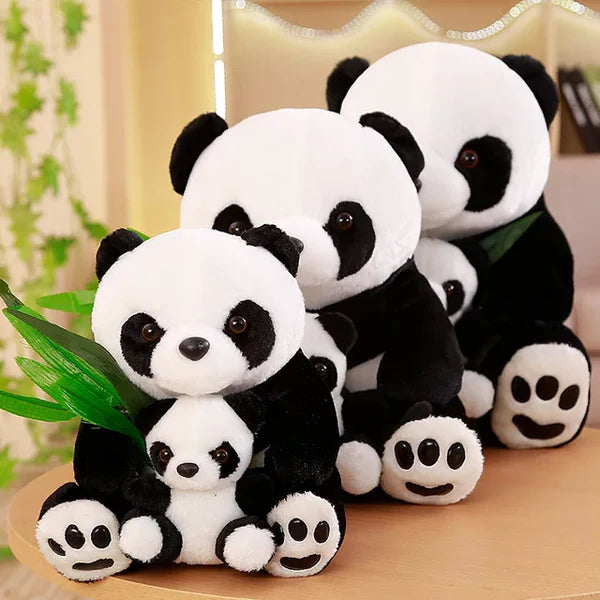 Panda with Baby Plush Toy