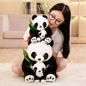 Panda with Baby Plush Toy