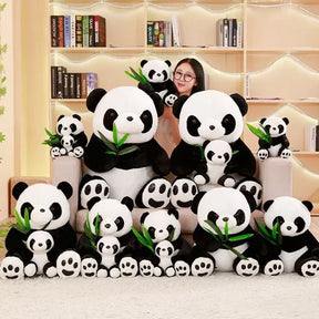 Panda with Baby Plush Toy