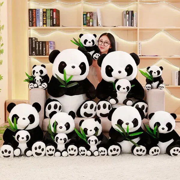 Panda with Baby Plush Toy