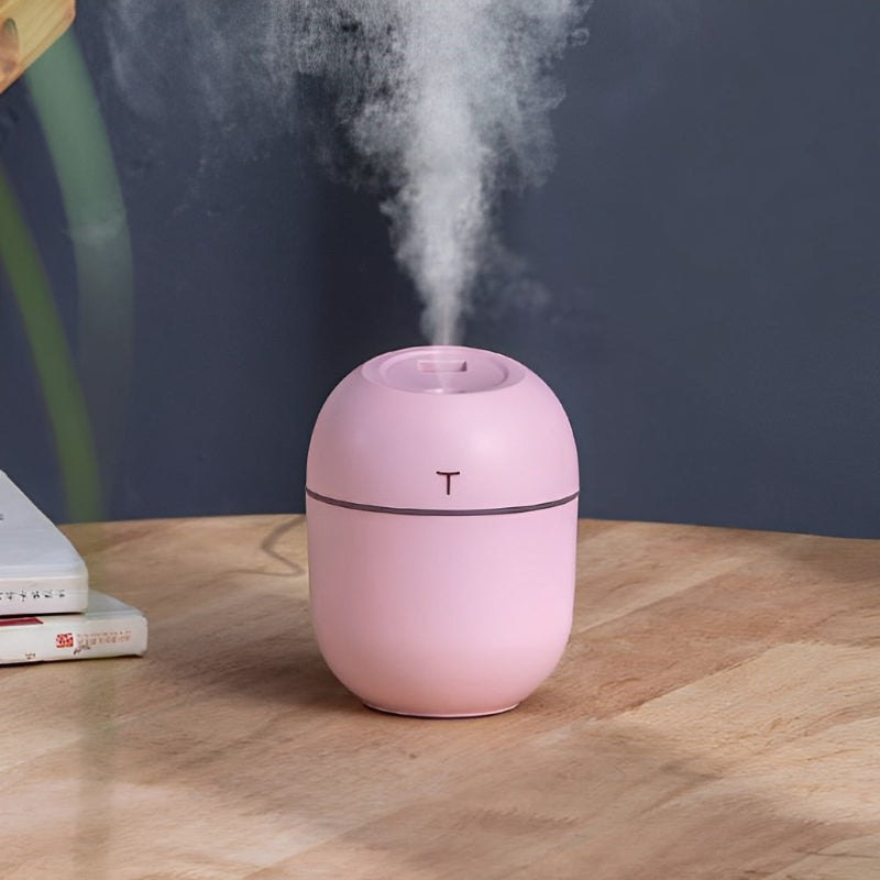 Mini Portable Desktop Humidifier With USB Charging And Led Night Light 200ml