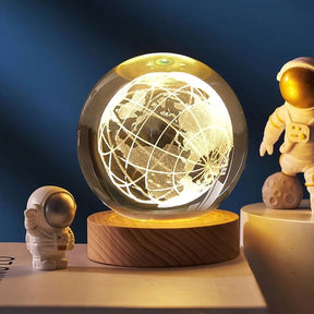 3D Galaxy and Moon Crystal Lamp Ball