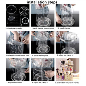 360 Degree Rotating Makeup Organizer