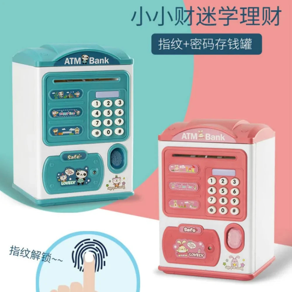 Piggy Bank Money Saving Box with Fingerprint