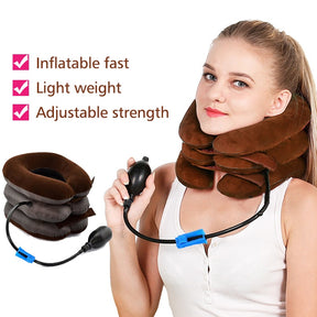 3 Layered Inflatable Tractor For Cervical Spine Portable Neck Pillow