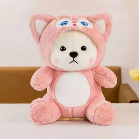 Hoodie Cap Bear Pink Plush Toy