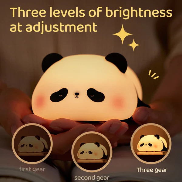 Children's Night Light Panda Lamp, Dimmable Cute Panda LED Bedside Lamp