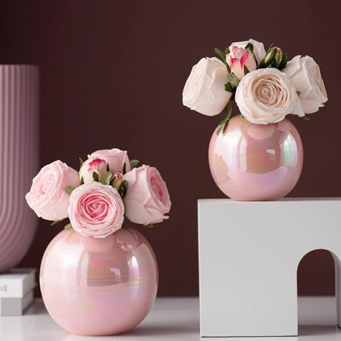 Modern Decorative Handmade Wedding Table Decoration Transparent Ceramic Flower Vase