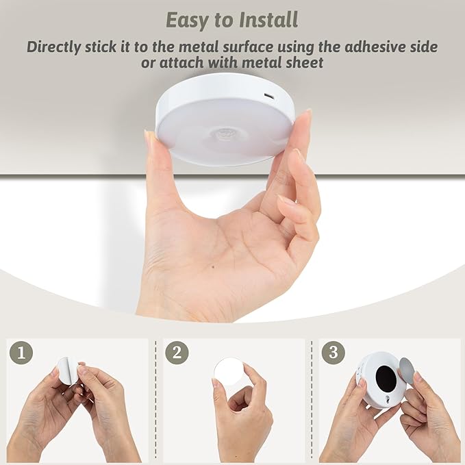 Motion Sensor Light for Home with USB Charging Self Adhesive