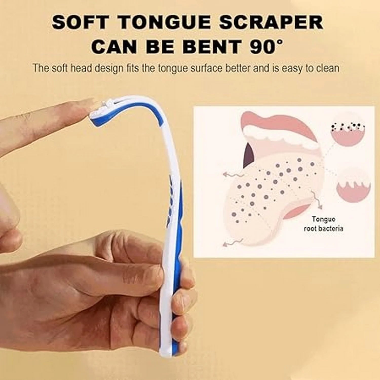 Tongue Scraper Double Head Tongue Cleaner Reduce Bad Breath