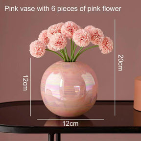 Modern Decorative Handmade Wedding Table Decoration Transparent Ceramic Flower Vase