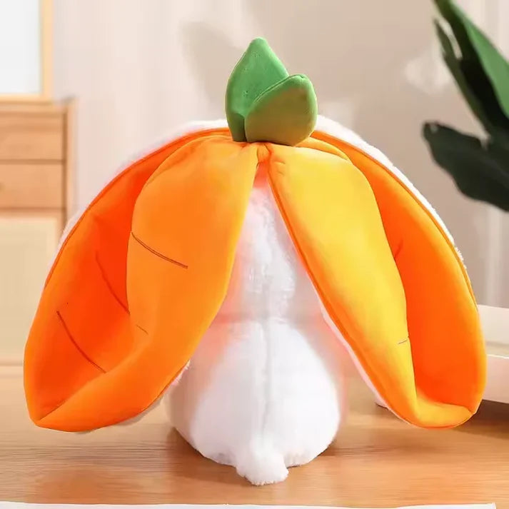 Hide and Seek Carrot Bunny Zip Plush