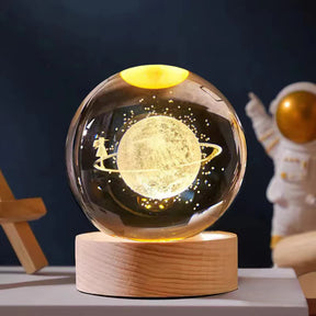 3D Galaxy and Moon Crystal Lamp Ball