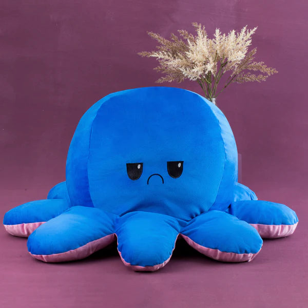 Reversible Octopus Plush | Blue-Pink