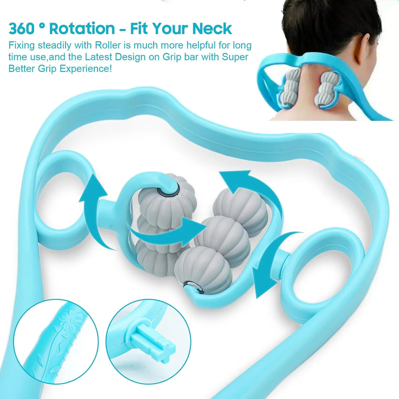 6 Balls Squeezer Neck Massager Roller