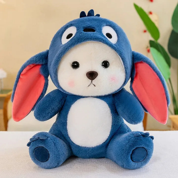 Hoodie Cap Bear Blue Plush Toy