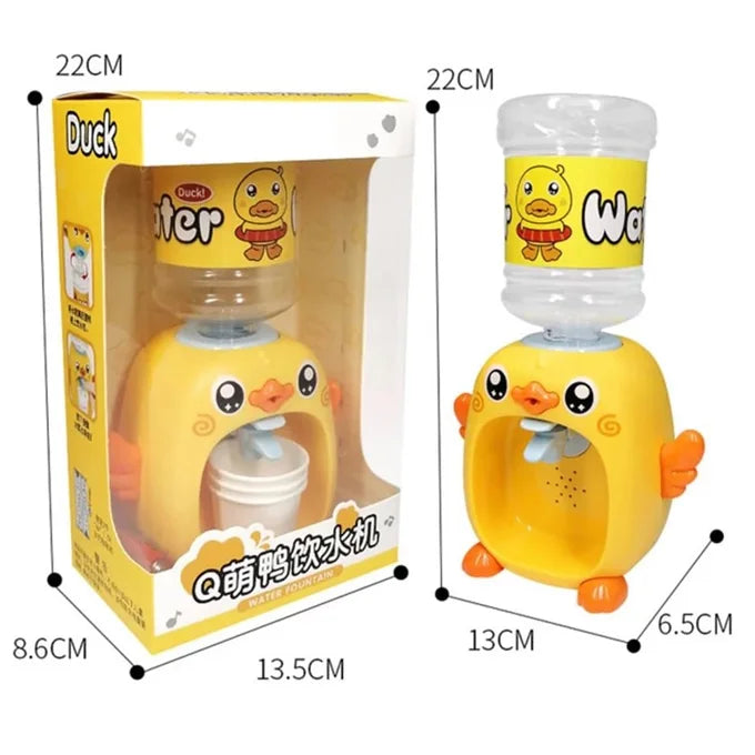 Mini Cute Simulation Duck Water Dispenser Toy Drinking Fountain Educational Play For Children