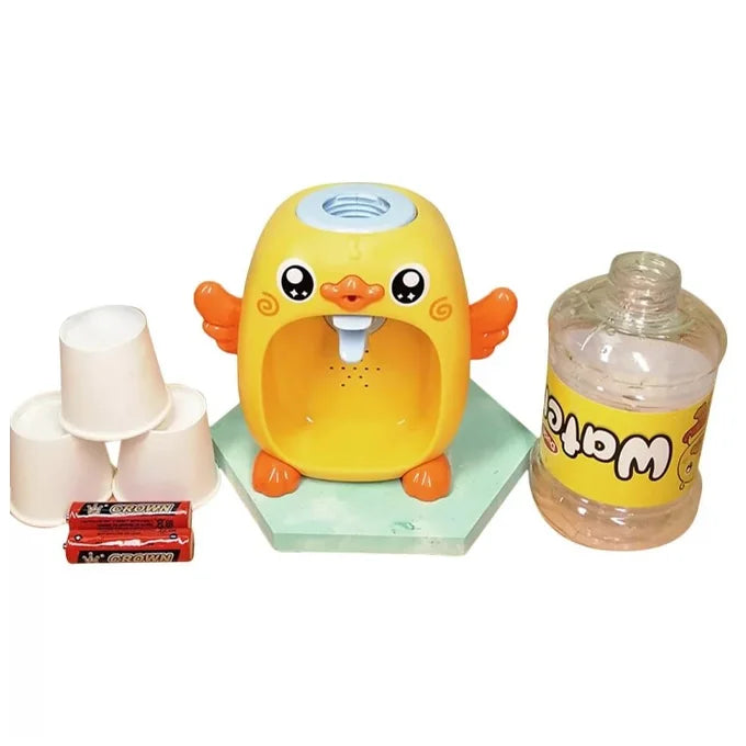 Mini Cute Simulation Duck Water Dispenser Toy Drinking Fountain Educational Play For Children