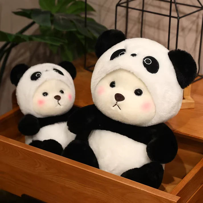 Hoodie Cap Bear Panda Plush Toy 45cm