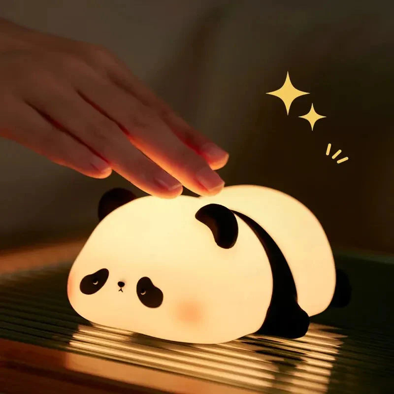 Children's Night Light Panda Lamp, Dimmable Cute Panda LED Bedside Lamp