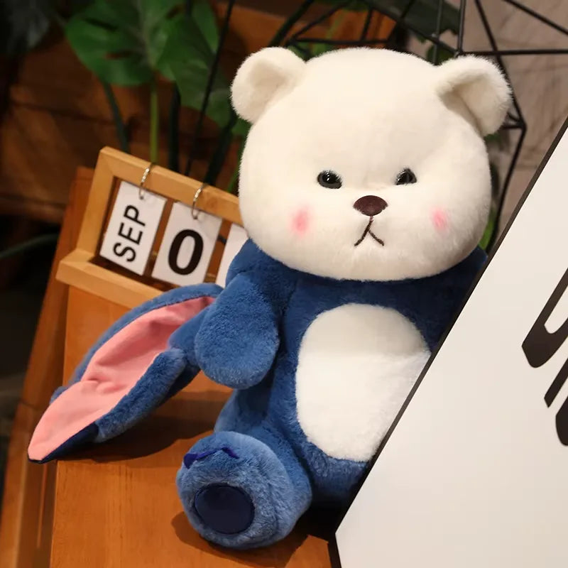 Hoodie Cap Bear Blue Plush Toy