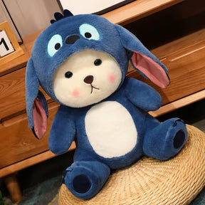 Hoodie Cap Bear Blue Plush Toy