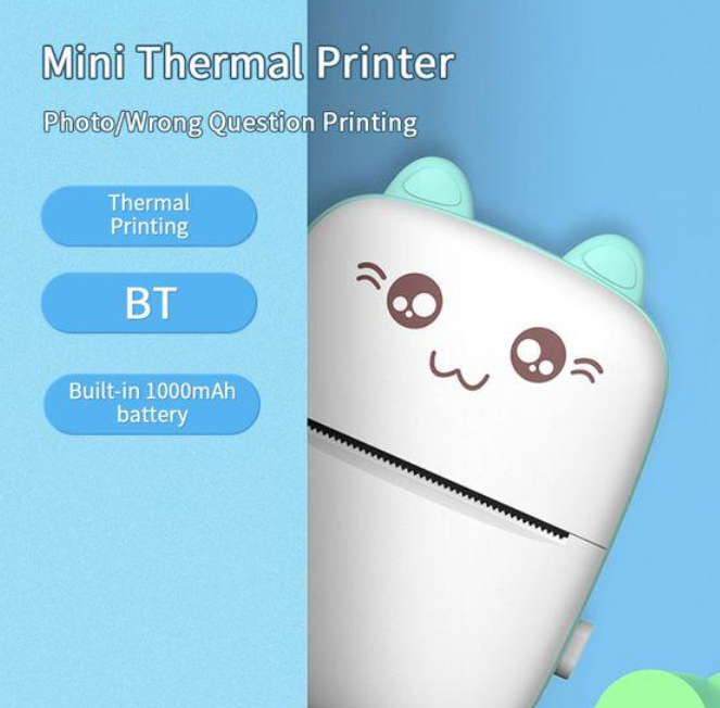 Mini Portable Bluetooth Inkless Thermal Pocket Size Printer