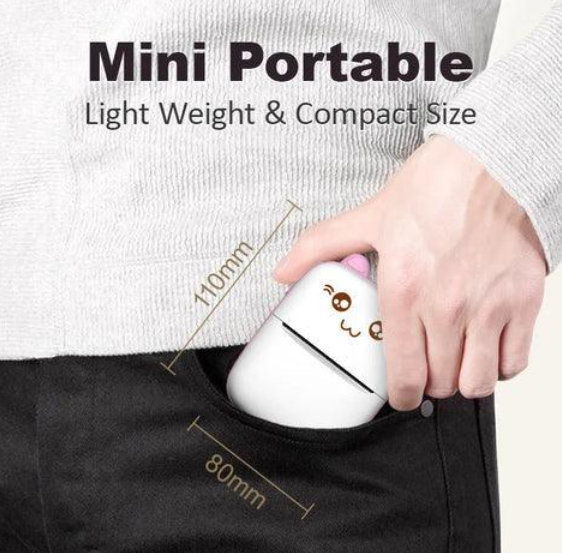 Mini Portable Bluetooth Inkless Thermal Pocket Size Printer