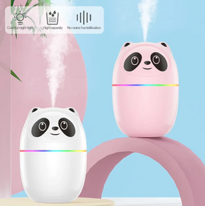 Air Humidifier Cute Panda Aroma Oil Diffuser with Night Light USB Charging Cool