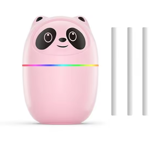 Air Humidifier Cute Panda Aroma Oil Diffuser with Night Light USB Charging Cool