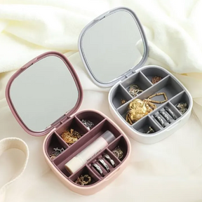 4 Layer Rotating Jewellery Organiser Box With Mirror