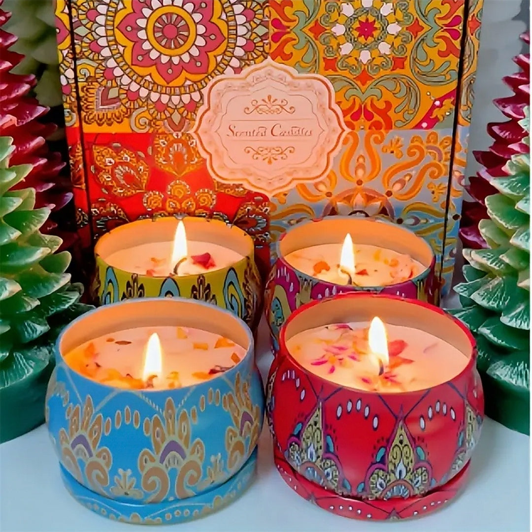 1 PC SCENTED SMOKE FREE TURKISH TIN CANDLES