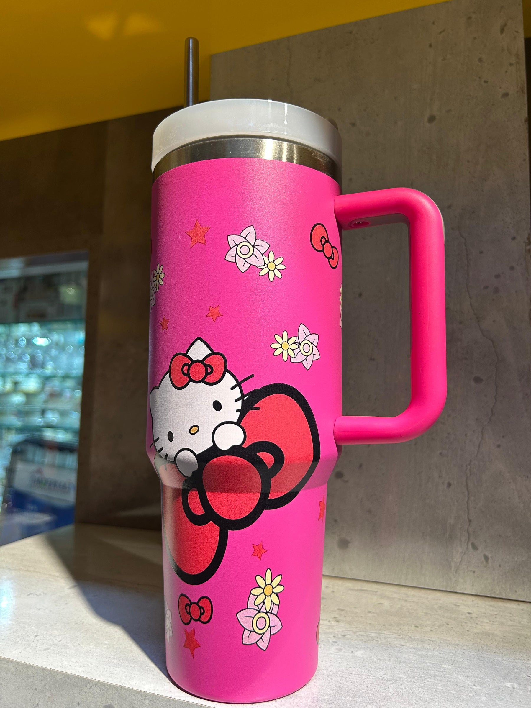 40 Oz Hello Kitty Stanley Dupe Tumbler with Stainless Steel Straw with Lid