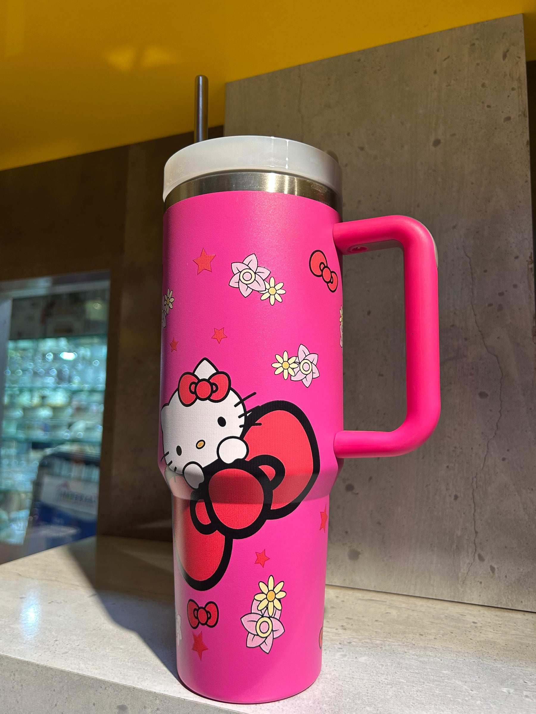 40 Oz Hello Kitty Stanley Dupe Tumbler with Stainless Steel Straw with Lid