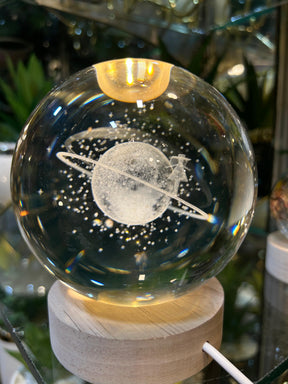 3D Galaxy and Moon Crystal Lamp Ball