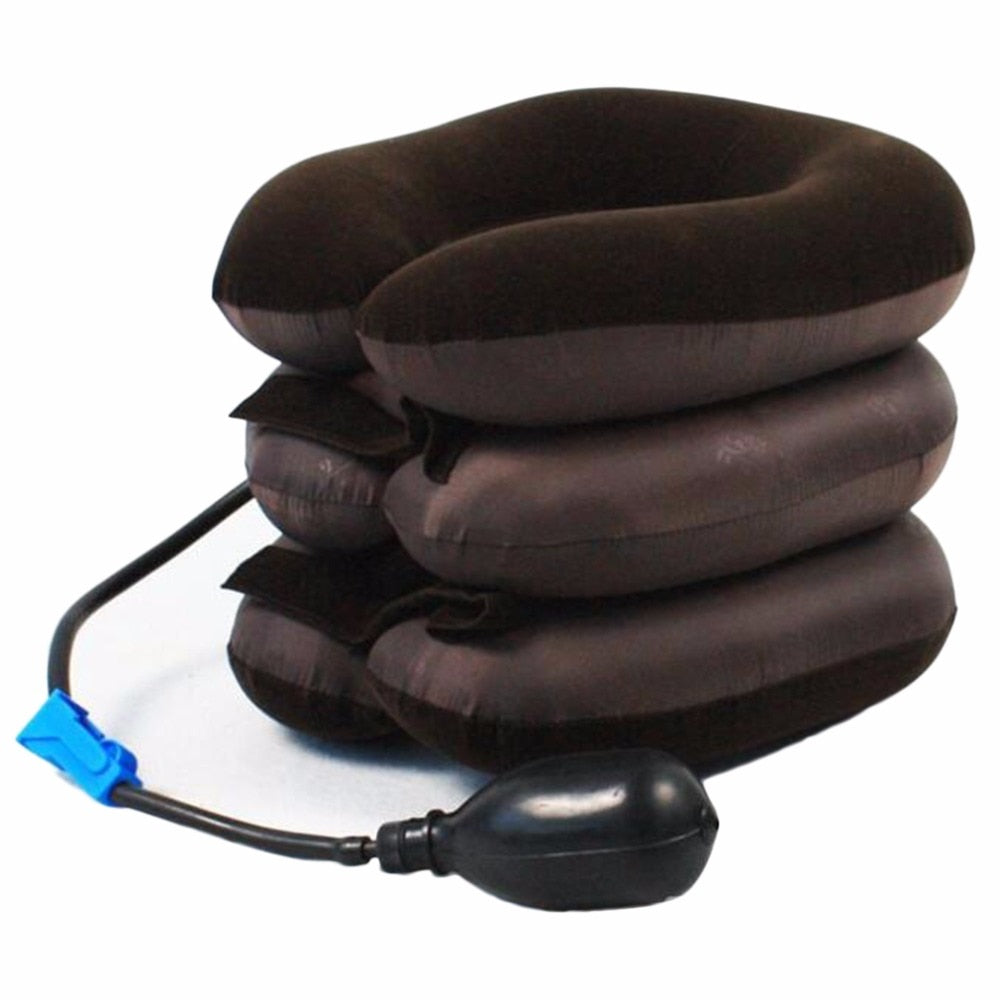 3 Layered Inflatable Tractor For Cervical Spine Portable Neck Pillow