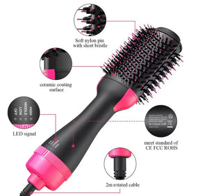 One Step Hot Air Brush 3 in 1 (Dryer + Styler)