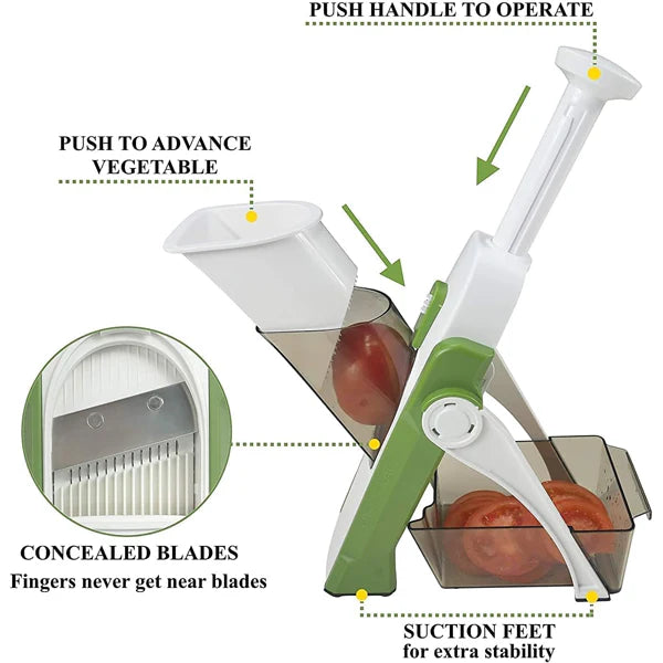 Multipurpose Spring Slicer Vegetable Cutter