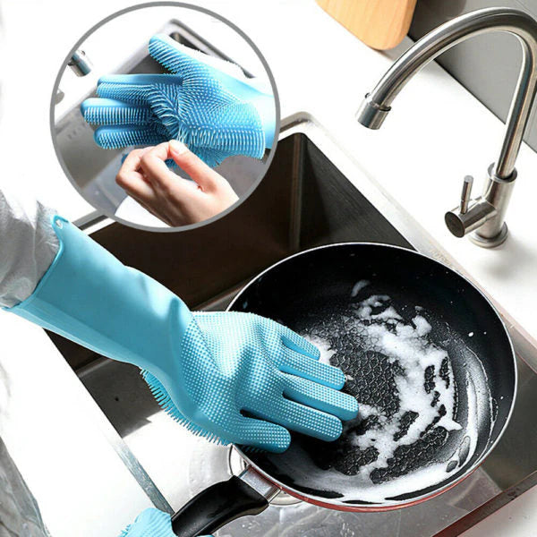 Pair of Silicone Cleaning Gloves