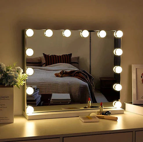 Hollywood Style Led Vanity Mirror Lights Kit with 10 Dimmable Light Bulbs for Makeup Dressing Table (No Mirror Included)