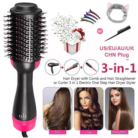 One Step Hot Air Brush 3 in 1 (Dryer + Styler)