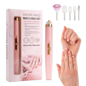 Finishing Touch Flawless Salon Nails Kit, Electronic Nail File And Manicure And Pedicure Tool