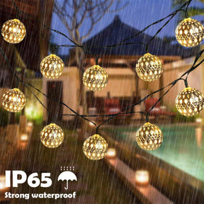 Moroccan Metal Balls String Light (Pack of 10 LED Balls)