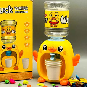 Mini Cute Simulation Duck Water Dispenser Toy Drinking Fountain Educational Play For Children