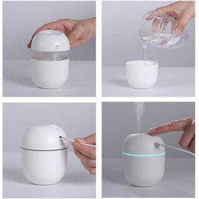 Mini Portable Desktop Humidifier With USB Charging And Led Night Light 200ml