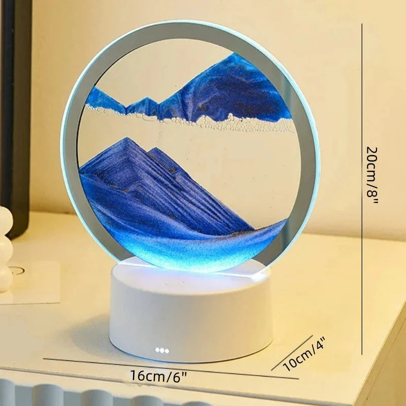 3D Moving Sandscapes Art Lamp Moving Sand Art Décor